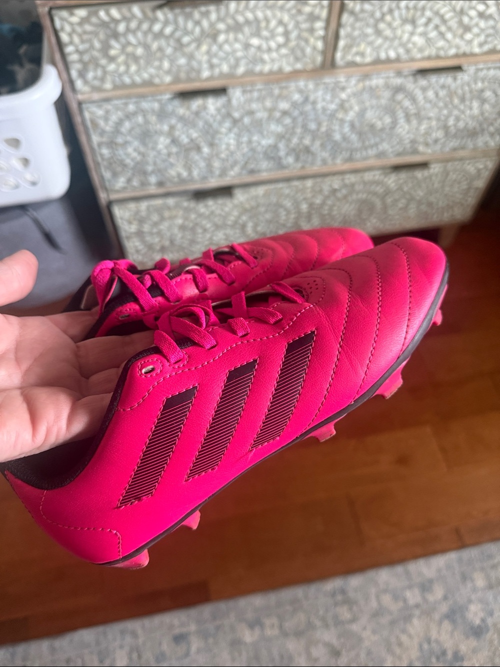 adidas Kids Hot Pink Soccer Cleats